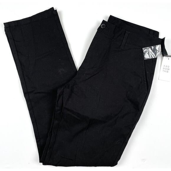 And Now This Mens Regular Fit Everyday Flat Front Button-zip Fly Chino Pants 32 - Picture 3 of 3